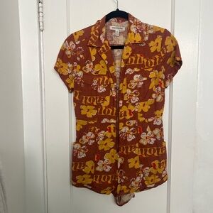Urban Outfitters Aloha Hawaiian Romper M